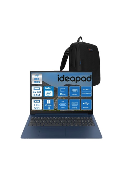 Lenovo IdeaPad Slim 3 16IRH10 83K2001RTRH05 i5-13420H 24 GB 1 TB SSD 16" W11H Dizüstü Bilgisayar + Zetta Çanta