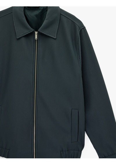 Koton Regular Fit Uzun Kollu Cepli Gömlek Yaka Fermuarlı Fitilli Bomber Ceket Mavi 6sam20002hk Mavi Koton Regular Fit Uzun Kollu Cepli Gömlek Yaka Fermuarlı Fitilli Bomber Ceket Mavi 6sam20002hk Mavi