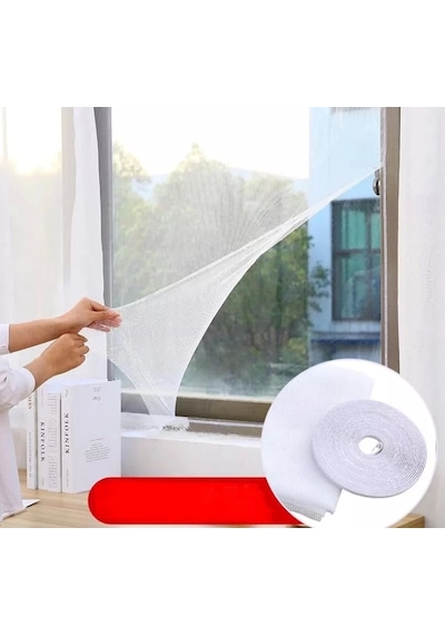 Pencere Cam Sineklik-beyaz 150 Cm X 100 Cm +5m Bant Çok Renkli