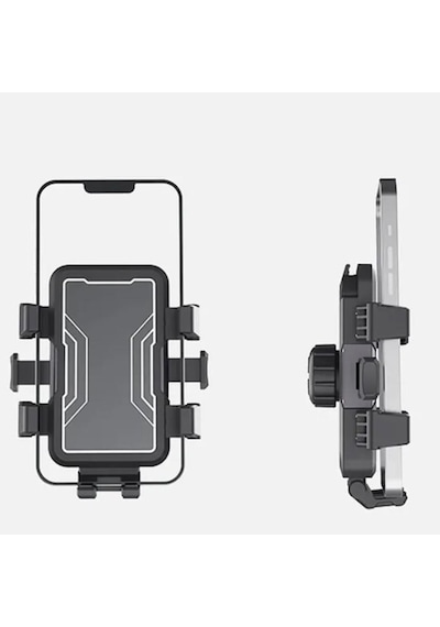 Zhltools Motosiklet Bisiklet İçin Gidon Bağlantılı Alüminyum Telefon Tutucu