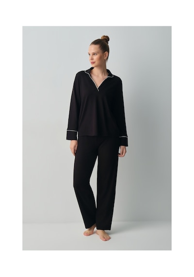 Suwen Betty Pijama Takımı Wsh10510150012 Siyah