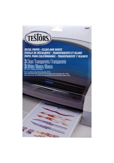 Testors 9203t Decal Paper Assortment 3 Clear 3 White