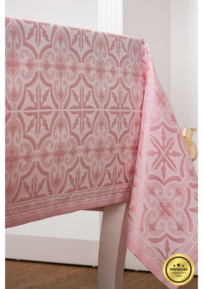Sare Lüx Jakar Kumaş Pudra Masa Örtüsü Dikdörtgen 160x220 Cm - 1109 Çok Renkli
