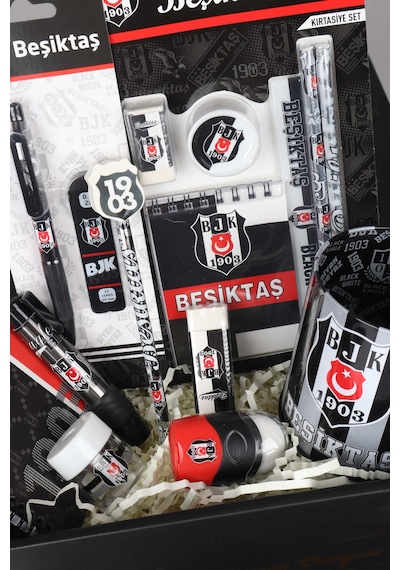 Dekomus İle Lisanslı Beşiktaş Özel Kutulu 19 Parça Premıum Kırtasite Seti Altın