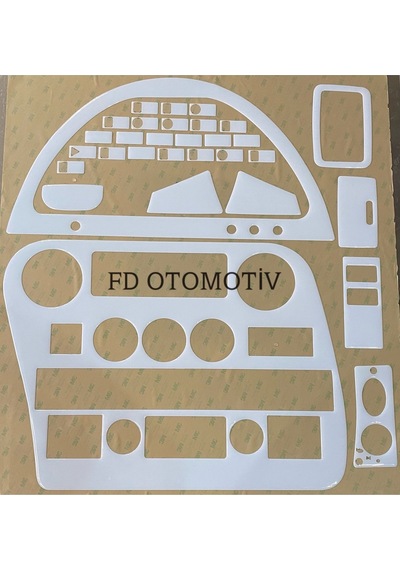 Ford Cargo 2007 - 2015 Dijital Gösterge Torpido, Konsol, Trim, Göğüs Kaplama Seti Beyaz Renk