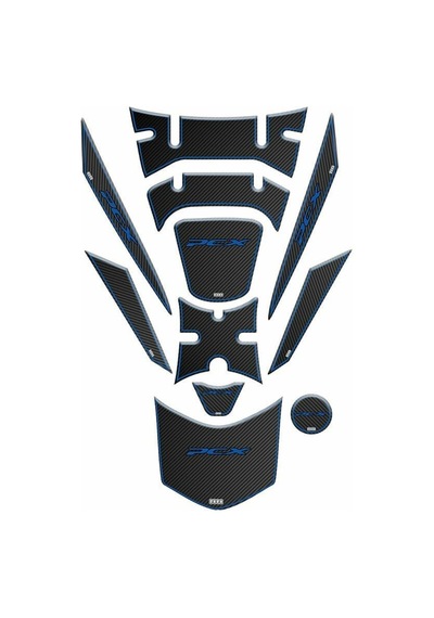 Honda Pcx 2018 - 2020 Uyumlu Tank Pad Set 009 Çok Renkli