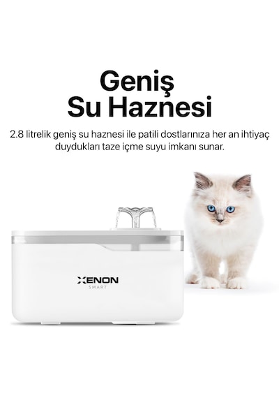 Xenon Smart Akıllı Otomatik Mama Kabı Ve Su Pınarı 2'li Pet Seti
