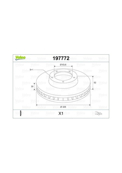 Valeo 197772 - Ön Fren Aynası Adet Volvo Xc60 D3 D4 D5 2.4d 2.0t