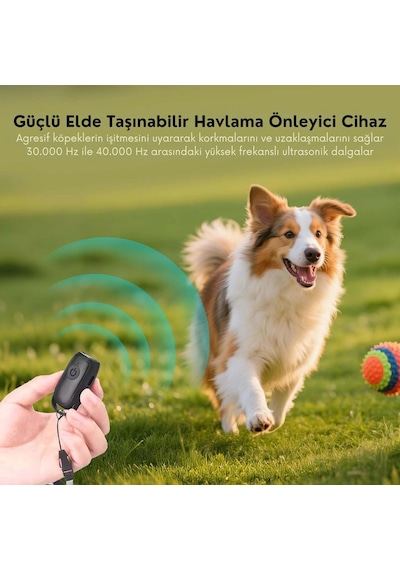 Etashop Ultrasonik Köpek Kovucu Şarjlı Portatif Bark Eğitim Cihazı 8 M Menzil