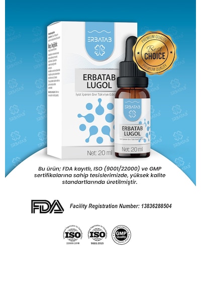 Erbatab Lugol İyot %2 20 ML