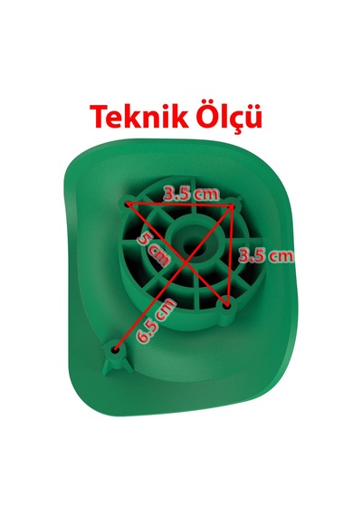 Keo-plus Abs Valiz Tekerleği Çift Teker Yeşil Renk Altın