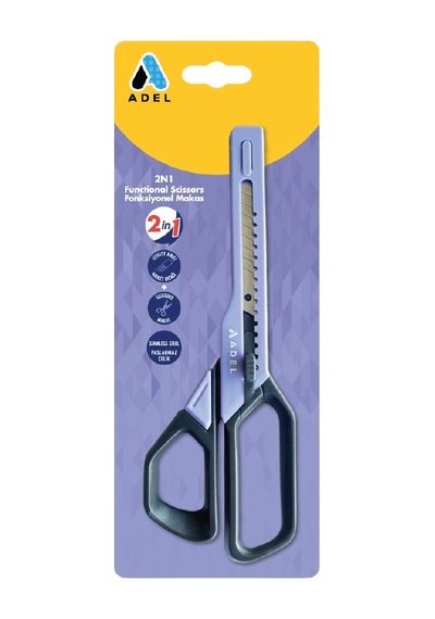 5 Adet Adel Fonksiyonel Makas Maket Bıçak 2n1