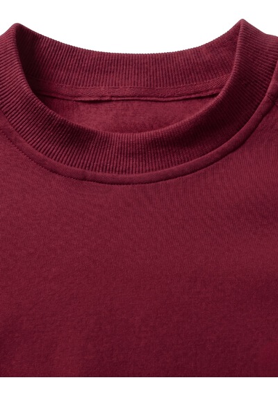 Genius Store Erkek Tişört Basic Bisiklet Yaka Tişört Rahat Kesim Dökümlü Günlük Spor Tshirt Bordo