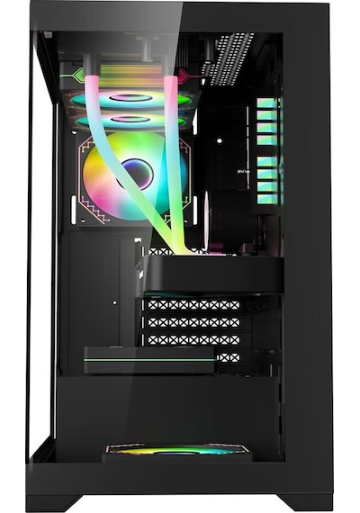 Xaser MG210 4 x RGB Fan USB 3.0 ATX Oyuncu Bilgisayar Kasası Siyah