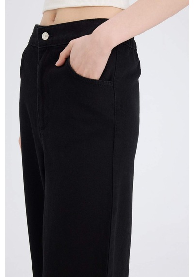 DeFacto Barrel Fit Normal Bel Bilek Boy Yumuşak Jean Pantolon E3874AX25SPNM40