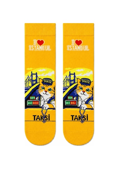 Carnaval Socks I Love İstanbul 5'li Kutulu Çorap Seti Taksi Ve Sokak Lezzetleri 2000386