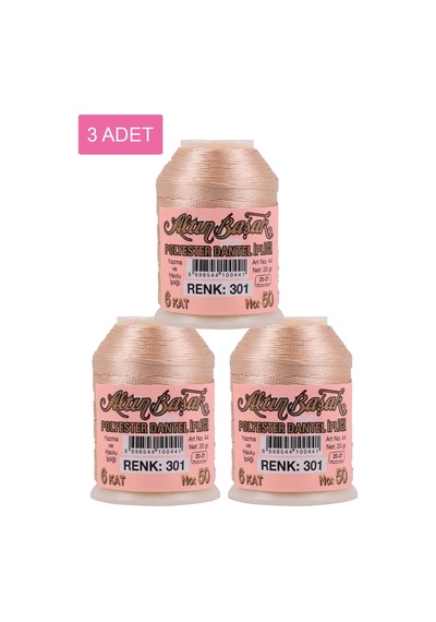 3 Adet Altınbaşak Oya Ve Dantel İpi 20 Gr - Royaleks - No: 301