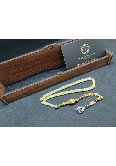 475 Ayar Gümüş Püsküllü 4 Parmak Küçük Boy Kalingrad White Amber Açık Gri 97216246