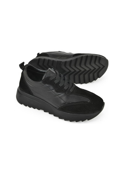 Ziya, Kadın Hakiki Deri Sneaker 1531050z26802420pk Siyah 1531050z26802420pk 000 Siyah