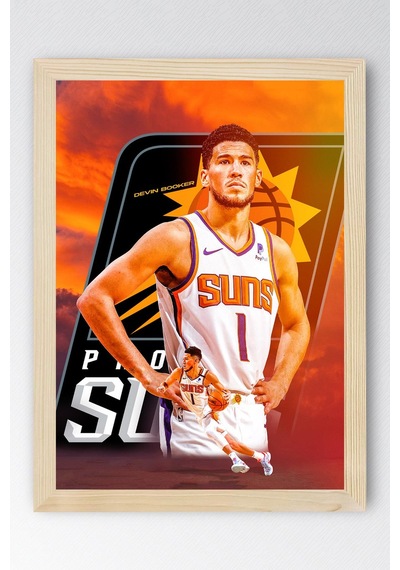 Devin Booker Çerçeveli Tablo - Basketbol Nba Posteri Tablo