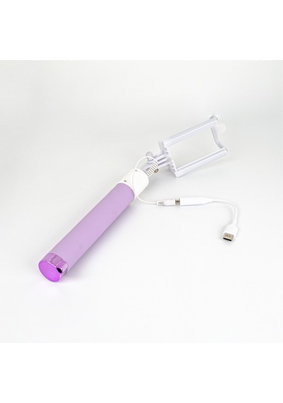 Philips Uyumlu Type-C to 3.5 MM Dönüştürücü 270 Derece Dönebilen Premium Selfie Çubuğu 3611UC10 Lila