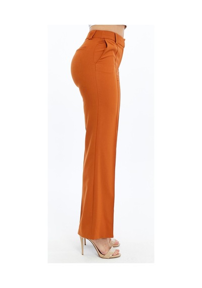 Selectmoda Kadın Önü Dikişli Kumaş Pantolon Tarçın