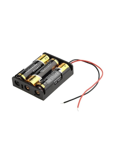 3'lü Aa Kalem Pil Kutusu Yuvası 4.5v Kablolu Kalem Pil