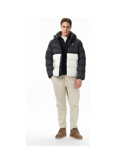 Calvin Klein Nylon Color Bock Puffer Erkek Beyaz Montlv04rd527g