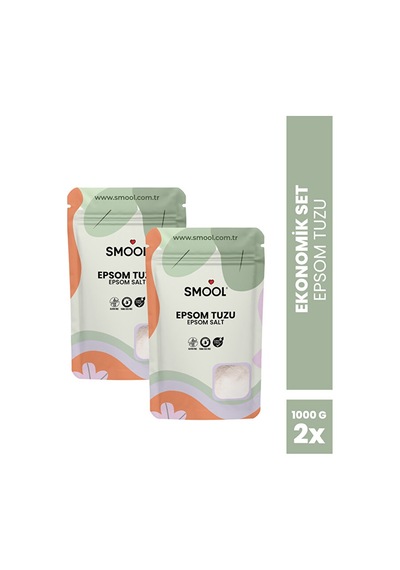 Smool Epsom Tuzu X2 1000 Grx2 , Ingiliz Tuzu, Katkısız, Avantajlı 2 Li Set