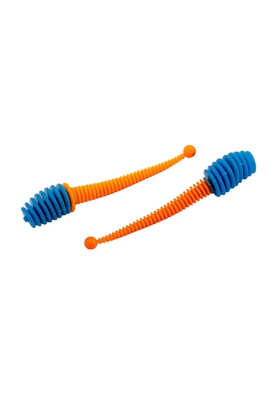 Silikon Kurt Yem - 2,1g 70mm - Fishack Wormix - 10 Adet - Uv - Mavi/turuncu