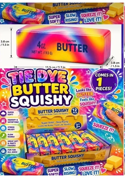 Butter Squishy Tereyağı Sukuşi Oyuncak Yumuşak Sünger Karışık Renk