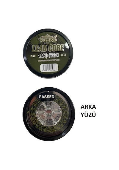 Kudos Lead Core 5mt 35lb Camo Green