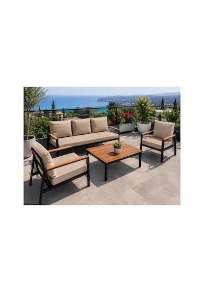 Balkon Mobilyası , Bahçe Mobilyası, 3-1-1 Takıma Uygun, Minder Kılıfı , Koruyucu Kılıf ,outdoor Kumaş Cappuccino