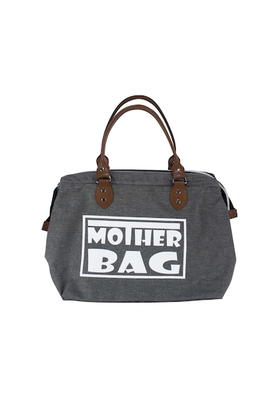 Bebegen Mother Bag Baskılı Geniş Hacimli Gri Anne Bebek Bakım Omuz Çantası Çok Renkli