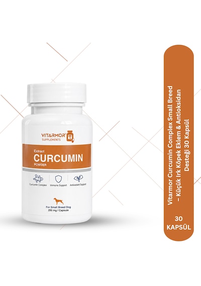 Vitarmor Curcumin Complex Small Breed Küçük Irk Köpek Eklem & Antioksidan Desteği 30 Kapsül