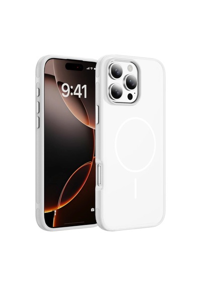 Joko Apple Uyumlu iPhone 16 Pro Max Neksa Magsafe Kapak - Beyaz