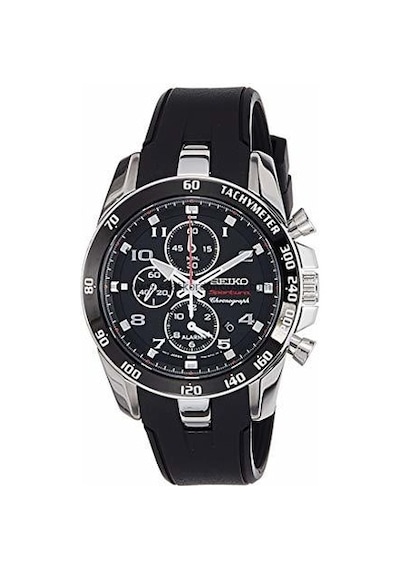 Seiko Sportura Snae87 Uyumlu Silikon Saat Kordonu Siyah