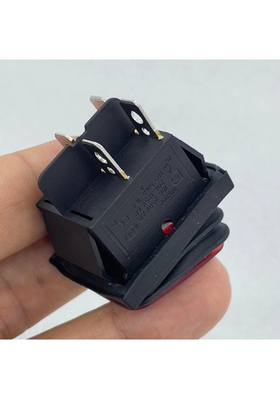 Ic-104w Geniş Körüklü Işıklı Anahtar On-off 4p Kırmızı