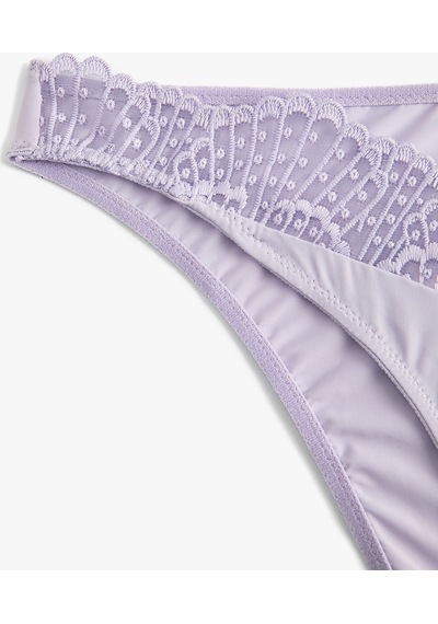 Koton Brief Külot Dantelli Normal Bel Lila 4slk30197mk Lila