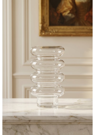Aura Bubble Cam Vazo - 30 Cm Şeffaf