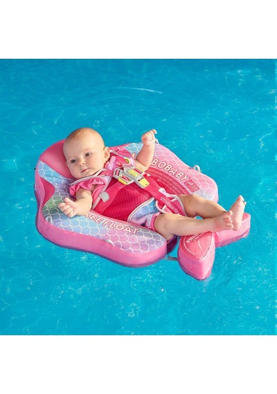 Mambobaby Yüzme Simidi - Denizkızı, Emniyetli, Gölgelikli Ve Ayak Destekli