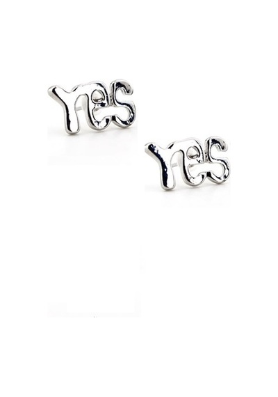 Gümüş Yes Yazılı Küpe G55Kp Altınsepeti