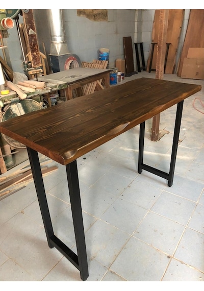 Bintaşmobilya Kütük Ağaç Bar Masa-150X60.Cm