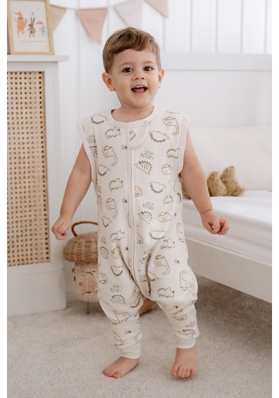 Lilabio 4 Mevsim Uyku Tulumu Doğal Pamuk Çift Kat Özel Kumaş Unisex 1.0 Tog Ekru