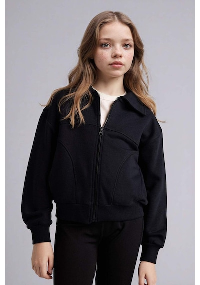 Defacto Fermualı Sweatshirt Kız Çocuk G6822a826spbk81 Siyah-bk81