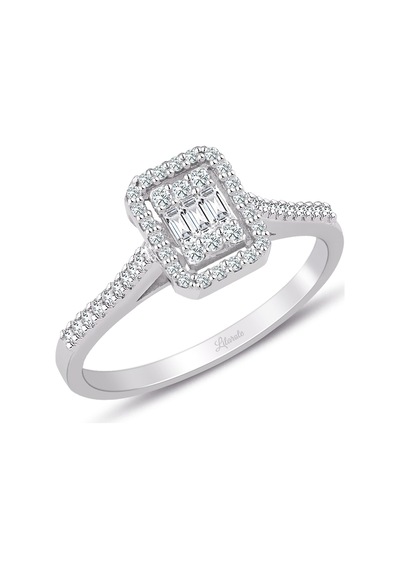 0.32 Ct Modern Tasarım Baget Kare Tektaş Yüzük