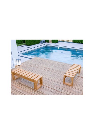 Doğal Ahşap Bench Bank Bej Bej