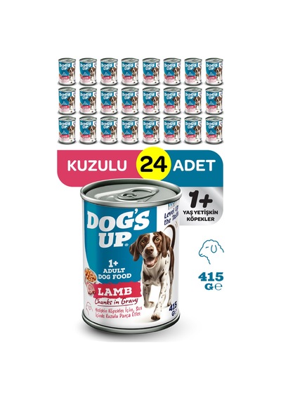 Dogs Up Yaş Yetişkin Köpek Maması Kuzu Etli 415gr 24lü