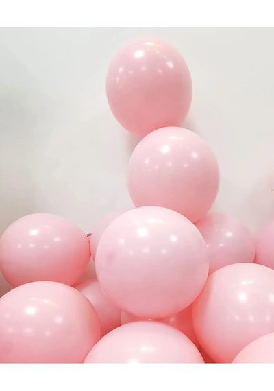 40 Adet Pembe Soft Makaron Pastel Renk Mat Balon