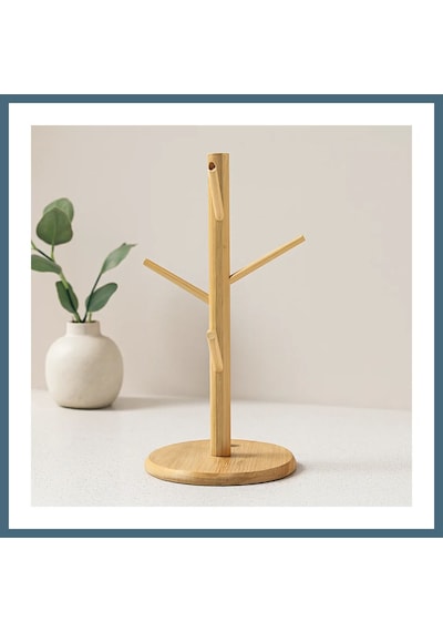 Bezos Bambu Ahşap Bardak Ve Fincan Askısı 35x60 Cm Agc Çok Renkli